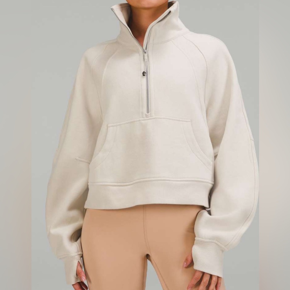 Lululemon scuba oversized funnel neck half zip.